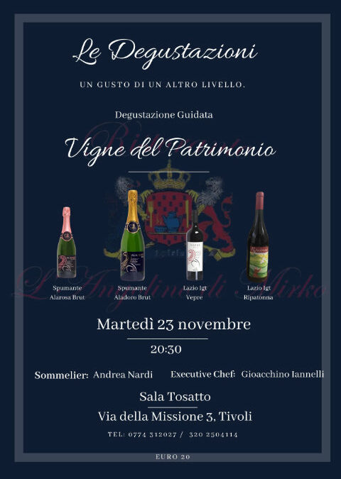 Le degustazioni. Vigne del Patrimonio