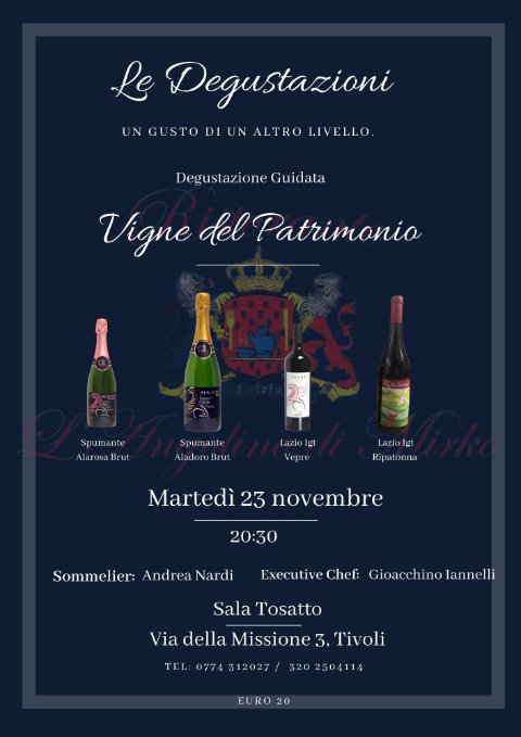 Le degustazioni. Vigne del Patrimonio